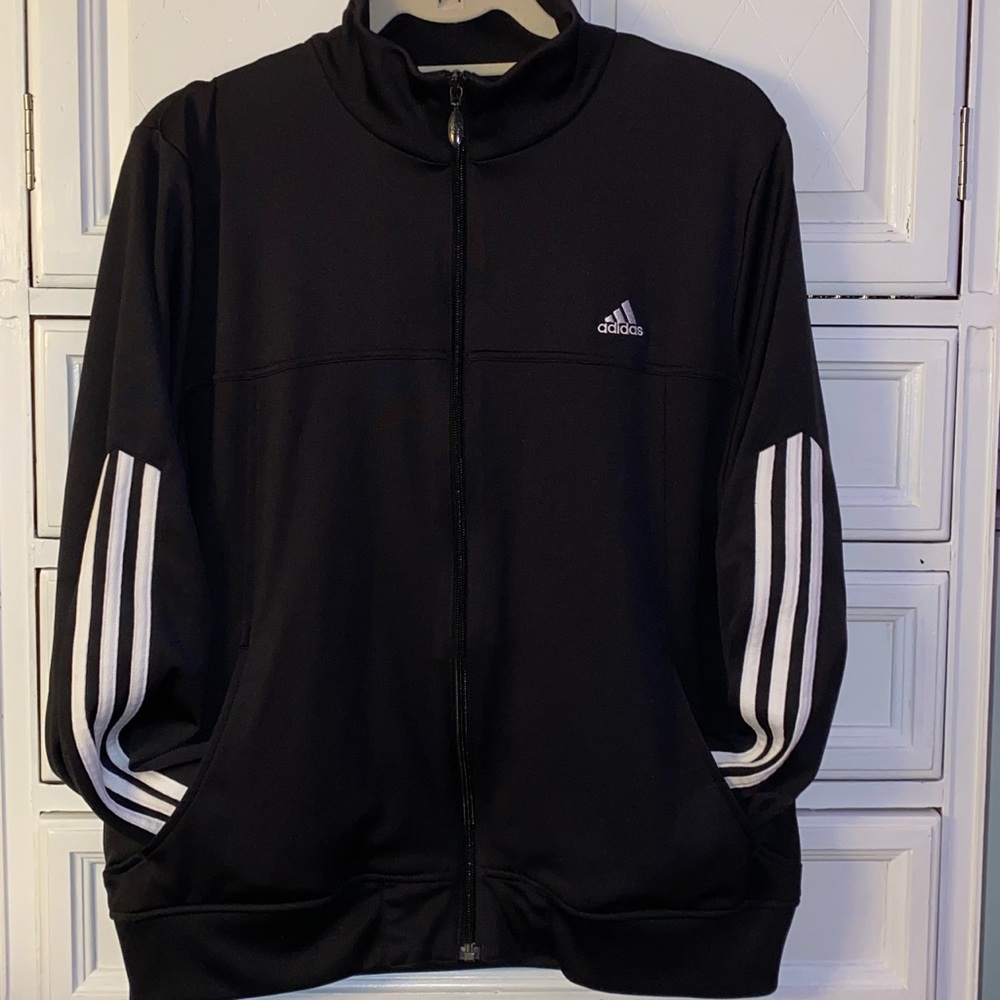 Adidas High neck over sized zip up